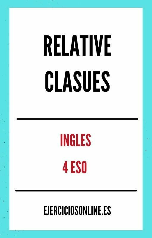 Relative Clauses 4 ESO Ejercicios PDF 