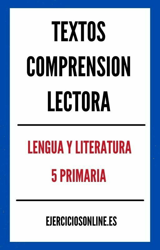 Textos Comprension Lectora 5 Primaria Ejercicios en PDF 